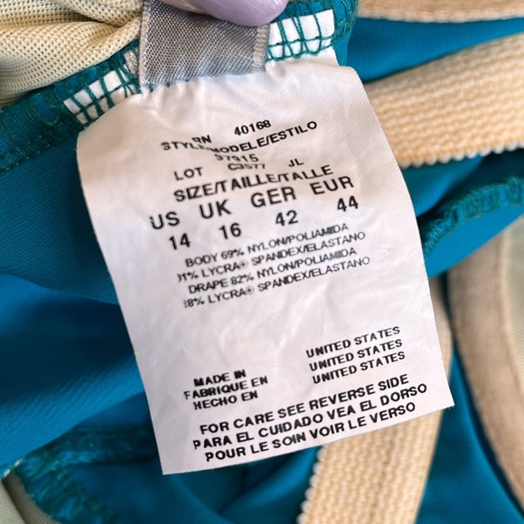 MagicSuit Swimsuit Aqua Turquoise One Piece 14 New - Picture 8 of 8